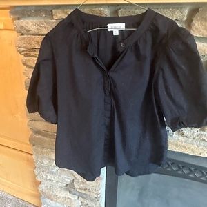 Evereve Felix Puff Sleeve black size large